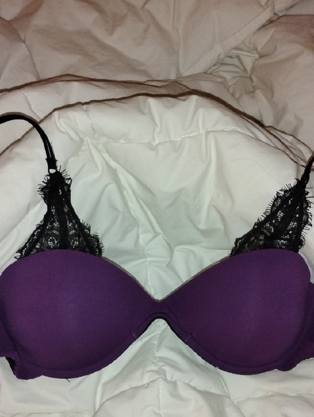 Purple Lace-Back Bra - Women Intimates